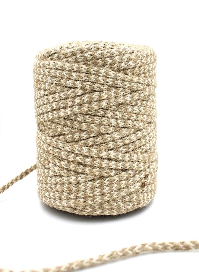 Bobbiny Natural Round Braided Jute Twine Rope Linen Twine Rustic String Cord Rope DIY Rope Party Wedding Gift Wrapping Cords Thread and Other Projects | White Mix | 4mm, 100 Meters - Image 2